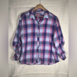 Tommy Bahama Button-Up Shirt in Blue and Pink
